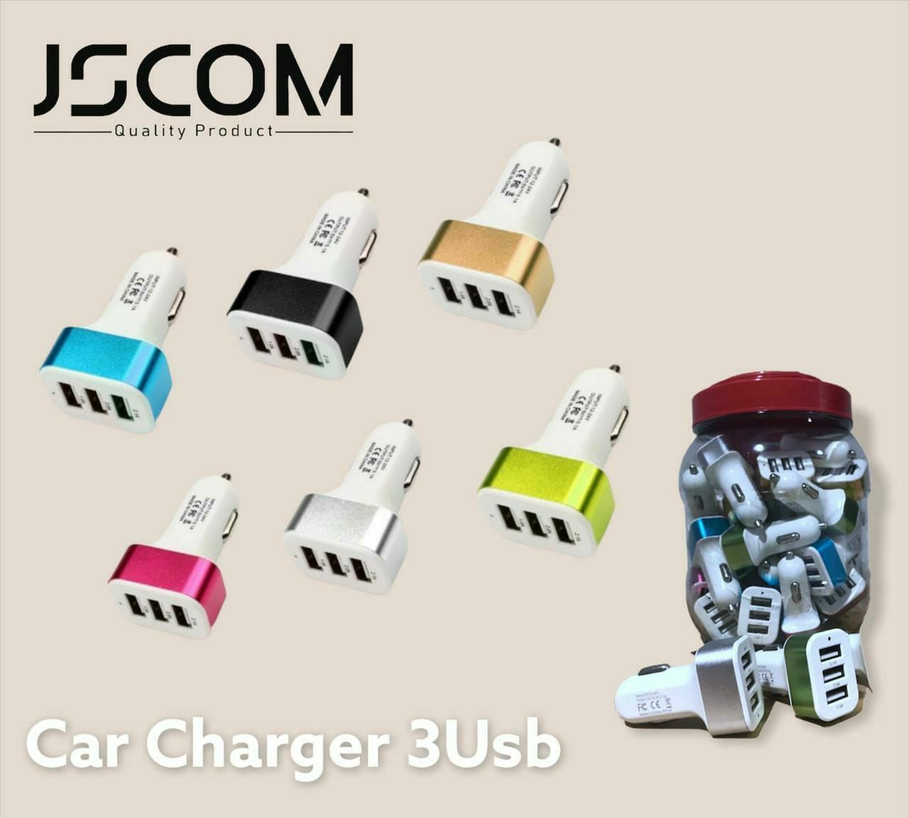 BATOK SAVER MOBIL 3USB 4.1A TOPLES